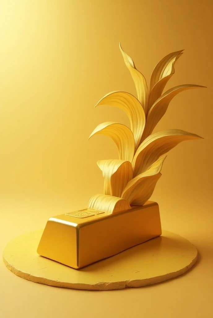 Create a written gold bar "Golden Sugarcane "