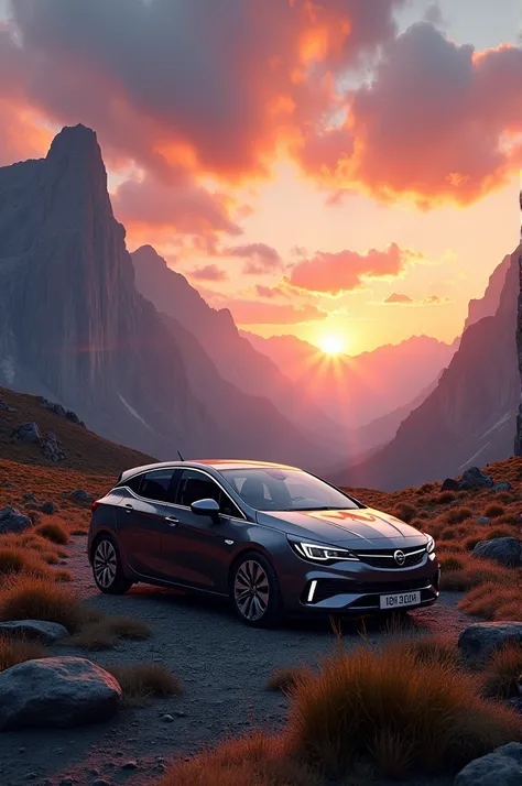 Opel astra mountain sunset
