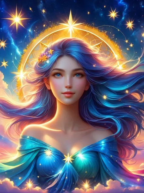 The goddess of the summer solstice is super beautiful ,  Your beauty shines like a star in the sky