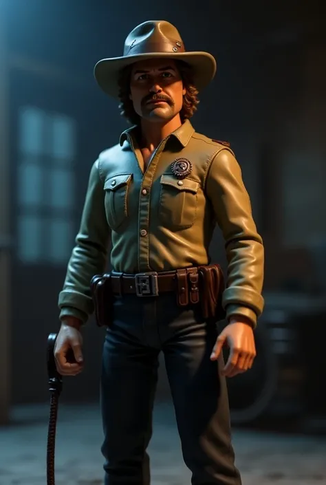 Hopper de stranger things usando kenner