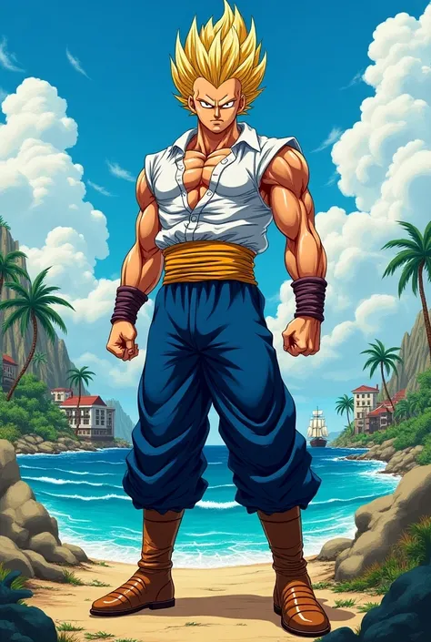 Vegeta as One piece art
