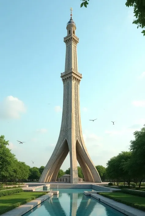 Minar e Pakistan with green architecture 