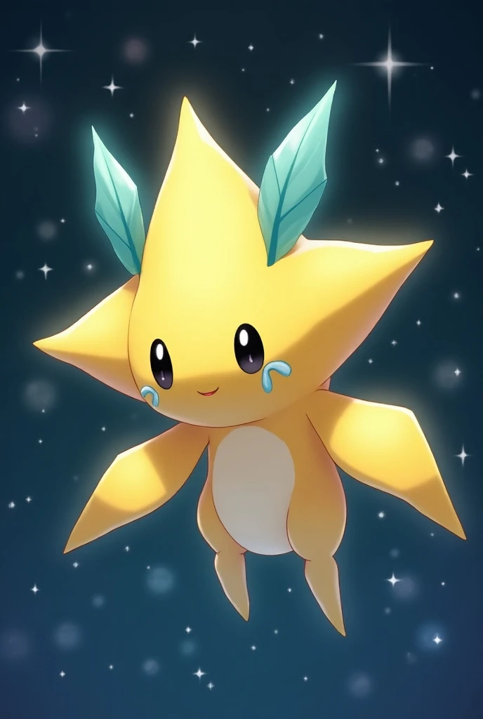  His body emits a soft light and gives a feeling of hope .  His body emits a soft light and gives a feeling of hope .  Jirachi is reminiscent of a shooting star .  It is small and light ,  and occurs mainly in the colors yellow and white . Besonders charak...