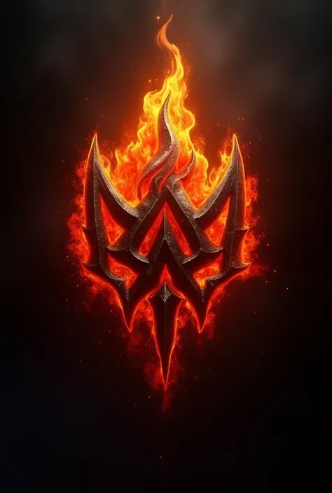 Make me an unrealistic fire with metallic details in the colors red with black and gold to use on pro wrestling gear