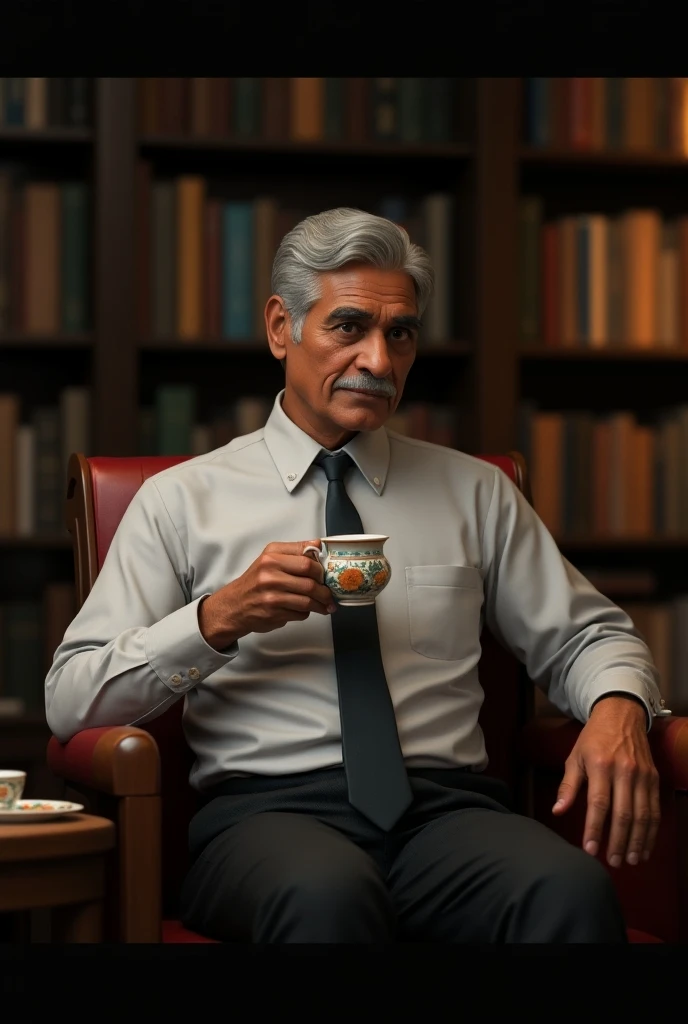 ranil wickramasinghe having a cup of tea