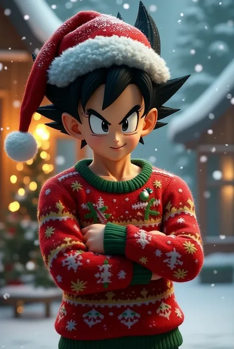 Vegeta in Christmas costume 



