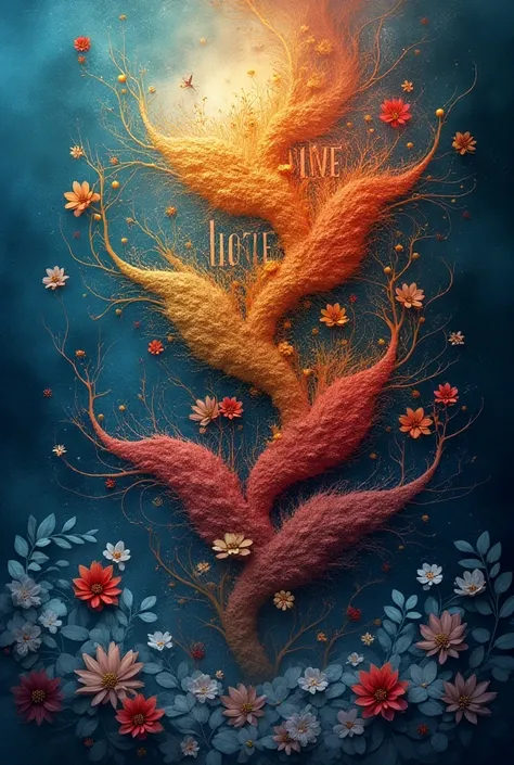 vive, Love and Matter create the words written in the image for my wallpaper 