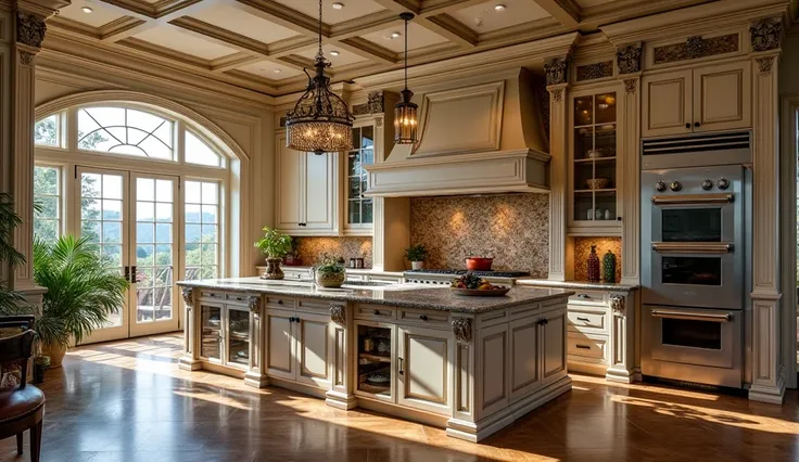 A large luxury kitchen