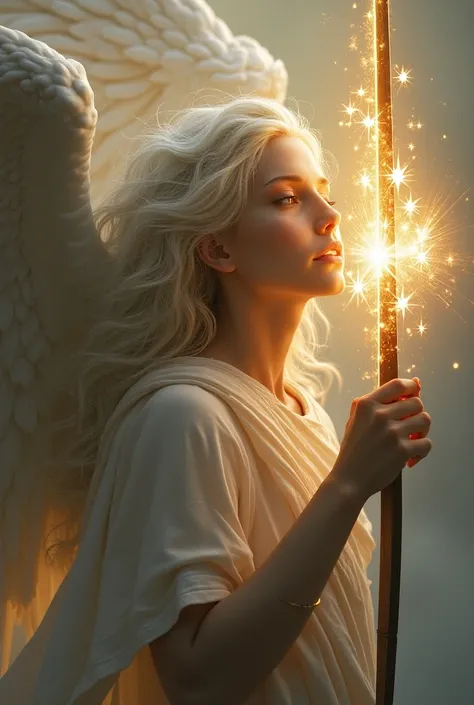 Give me an image Her head and hair were white as white wool, like snow; The eyes, what is fire called; He had seven stars in his right hand, and out of his mouth came a sharp double-edged sword.  His face shone like the sun in its strength .
‭‭