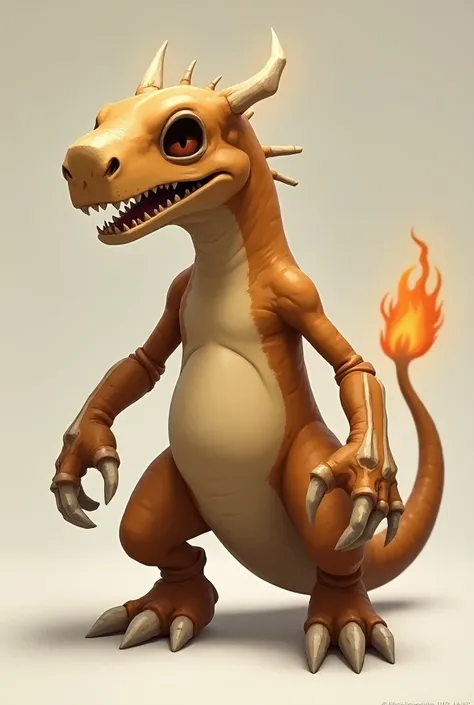 Charmander color brown head is head bone, bone in the hand and no fire
