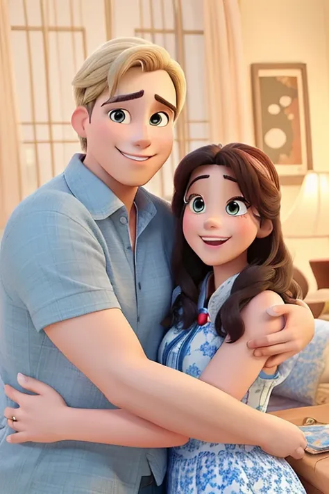 Happy couple like Disney movie love