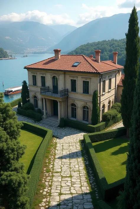  elegant country house of the De Luca family, located on the shores of Lake Garda .