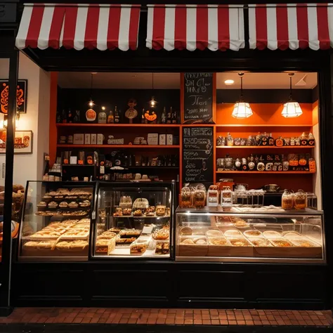 Halloween-themed cafe , The atmosphere inside the restaurant, Taken from the shop front, Coffee maker, Coffee cup , bakery , Pie  , Cake Candy  