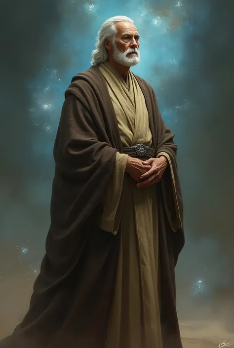 A Star Wars’s Jedi Grandmaster in the style of Mark Demsteader