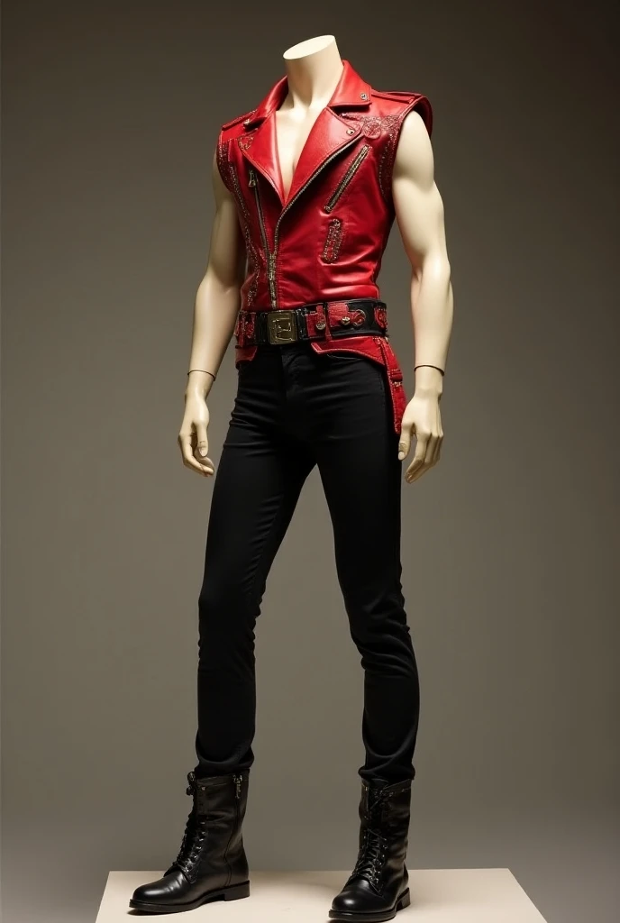 Do Michael Jacksons thriller costume sleeveless on a mannequin 