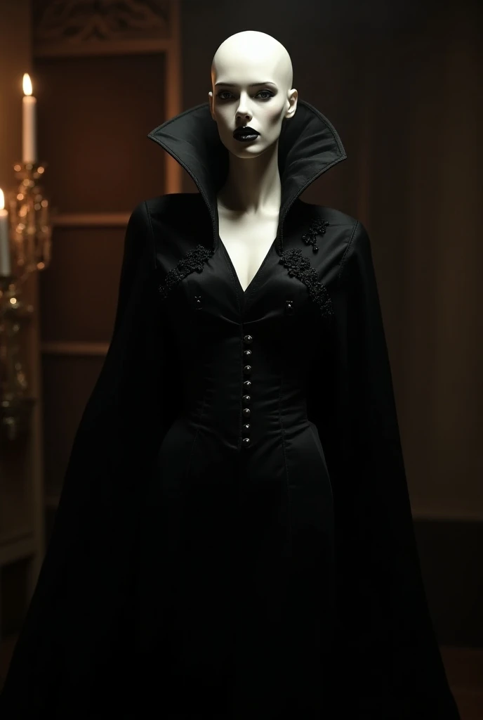 Make the costume of a vampire on a mannequin 