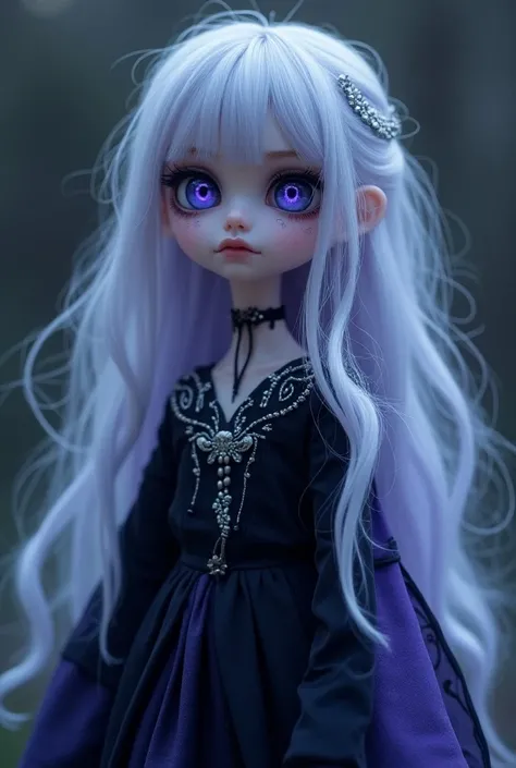  Create a feminine character for me , no Style de bonecas Monster High.

Style:  Doll appearance :

Hair: Your Hair is long,   soft and in an ethereal silver tone  ,   with violet light reflections that shine in the moonlight  .   When she gets emotional o...