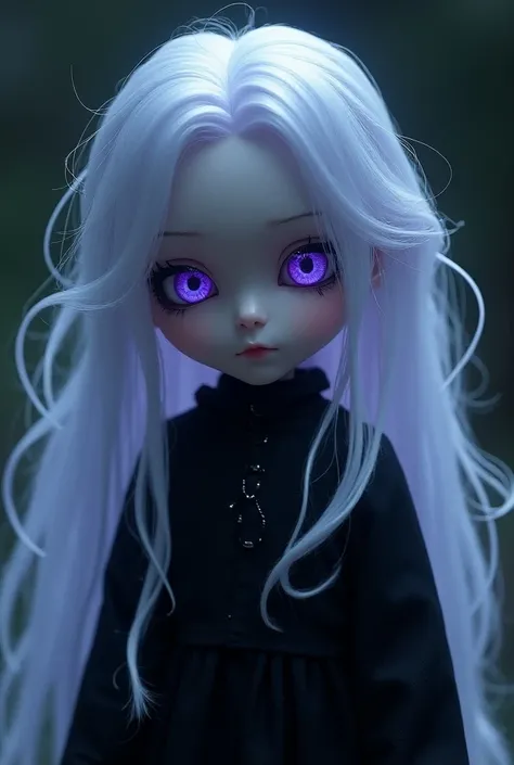 Create a male character for me, no Style de bonecas Monster High. Style:  Doll appearance : Hair: Your Hair is long,  soft and in an ethereal silver tone  ,  with violet light reflections that shine in the moonlight  .  When she gets emotional or is about ...