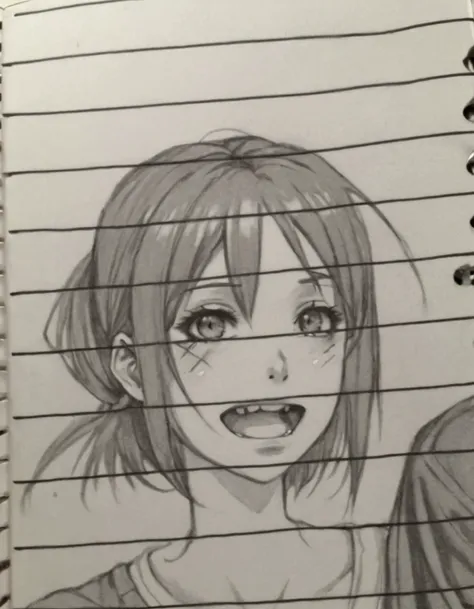 Sketches of a girl with a bruised eye , an anime drawing, anime sketch, bored expression,  a manga cartoon , without shading, human style, Anime style drawing, 1 gothic anime girl, as an anime character, anime shading), Detailed anime face, anime shading, ...