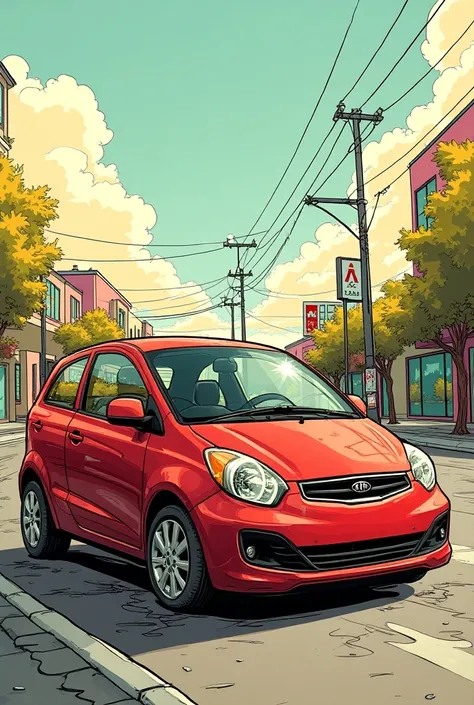 Kia Rio 4 comic car