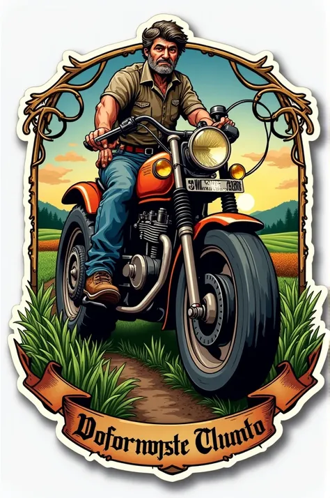 Sticker for an agronomists motorcycle club