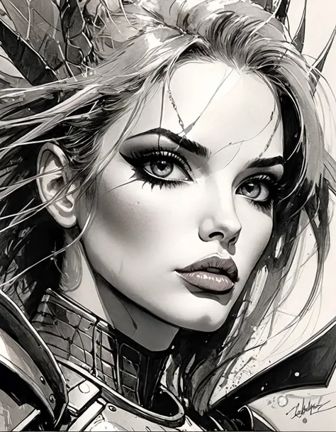 super armor, sketch style, art inspired by Bill Sienkiewicz and juan Gimenez (best quality,4k,8k,highres,masterpiece:1.2),ultra-detailed,(realistic,photorealistic,photo-realistic:1.37),beautiful detailed eyes,beautiful detailed lips,extremely detailed eyes...