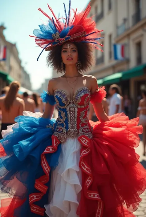 France blue white and red carnival outfit 