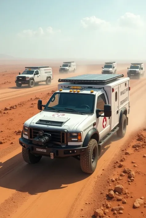 medical truck units with solar panels and specialized medical items 