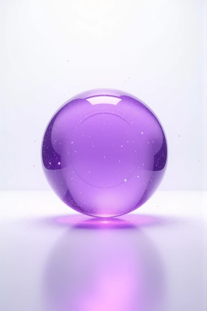 A violet ball on a white background 