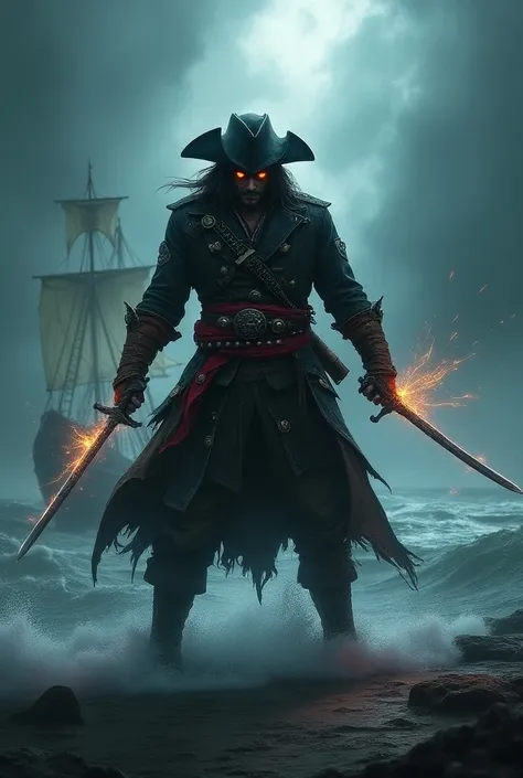  Play Edward Kenway from the game Assasins Scred as : "The Specter of the Seas " class:  Legendary Pirate Captain Alignment : Chaotic Destructive
Time Manipulator
Mystical Weapons
Equipment:
- Swords of Eternity
- Chaos Pistol
Do all of this in horror styl...