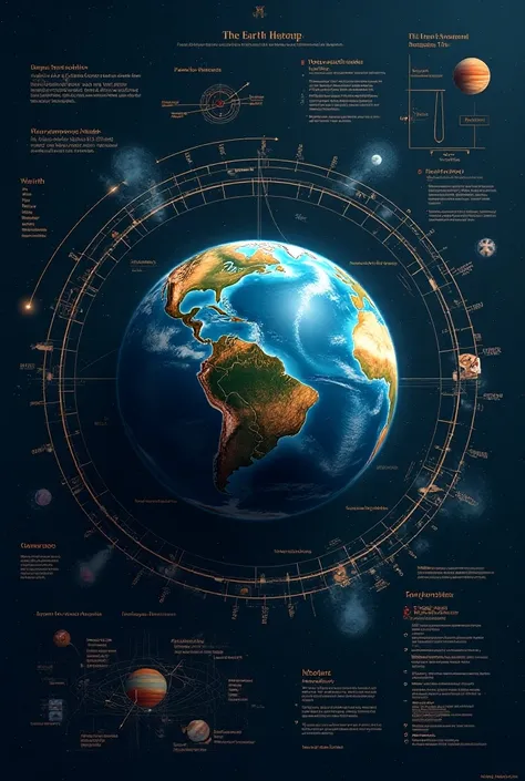 Make an image of a concept map of the Earths movements