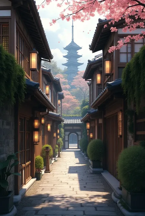 Alley with Japanese design