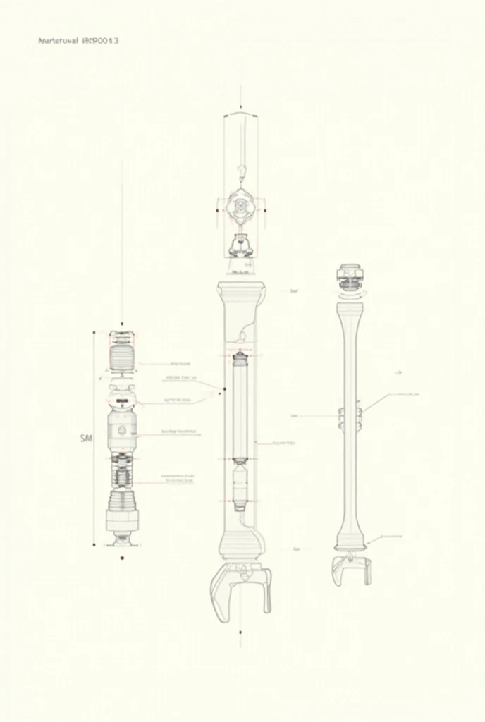 Develop a diagram showing each component of the product with their respective dimensions and the way in which they fit or are assembled into the final product of a wrench 