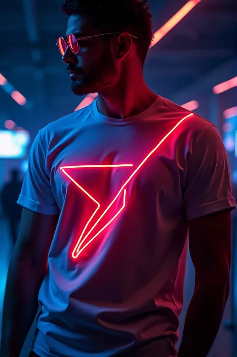 Shirt template in neon colors