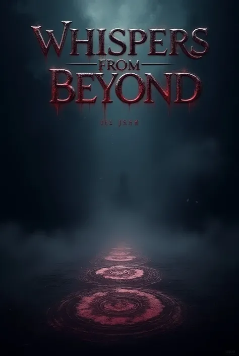 The cover of Whispers from Beyond may have a mysterious and supernatural aesthetic. Imagine a dark background, in deep shades of black and purple, with sparse mist covering a vague, undefined landscape. In the center, there could be arcane symbols or ritua...