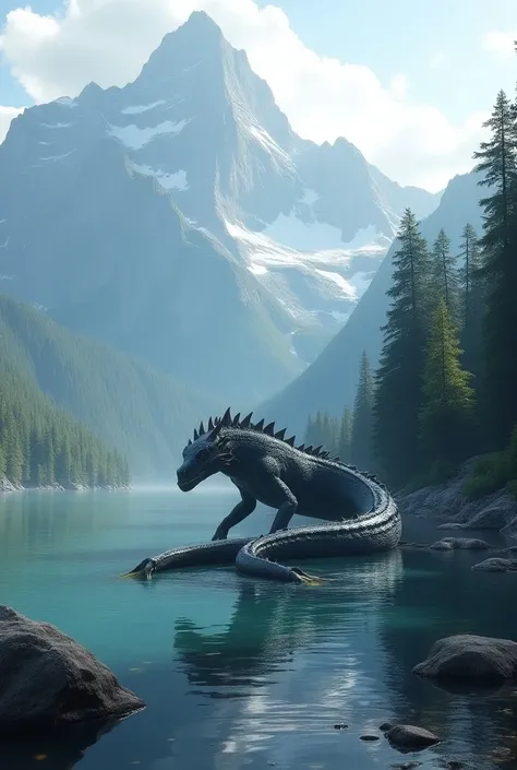 Van lake monster 8k cinematic 