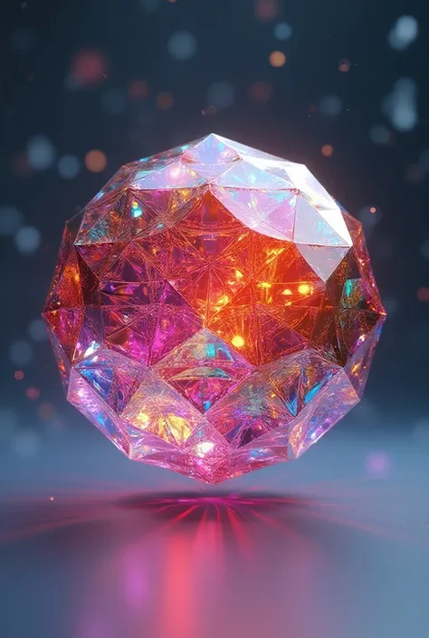 A colorful crystalline gudi ball 