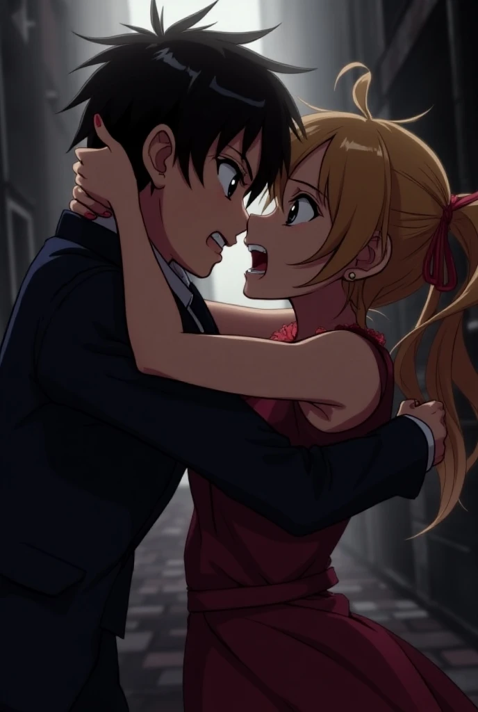 Anime kiss in mouth brutal