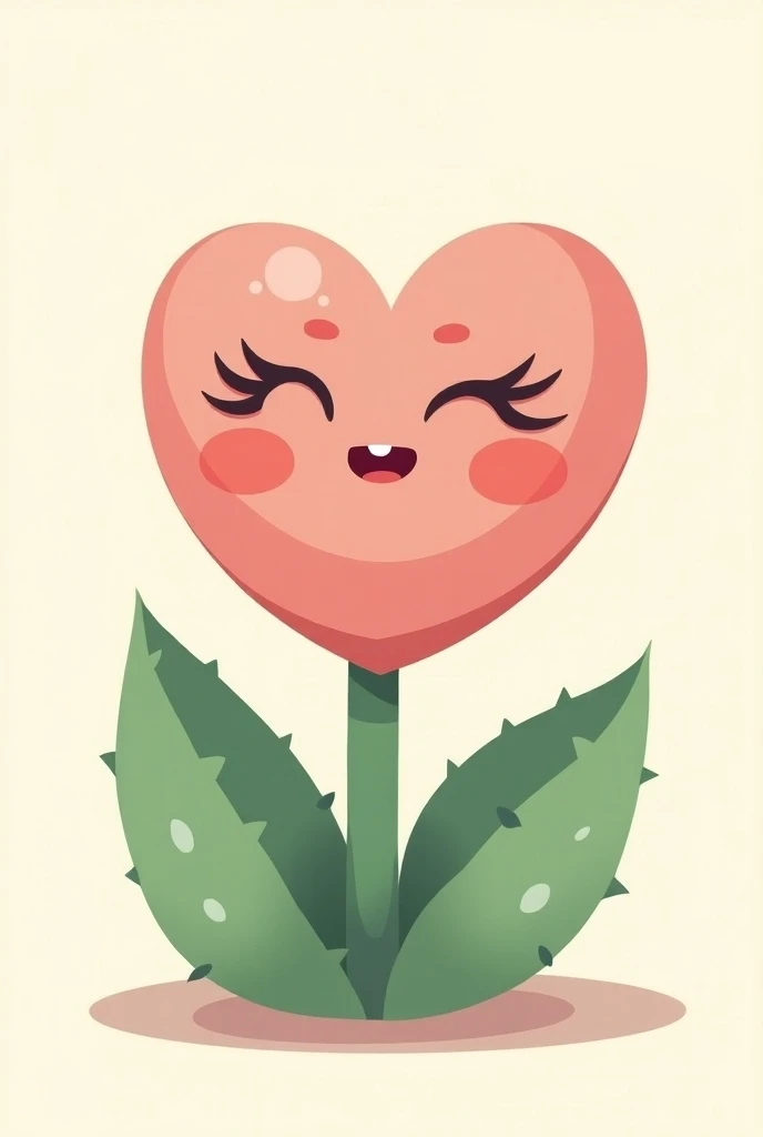 A heart in the shape of an agave in a cartoon