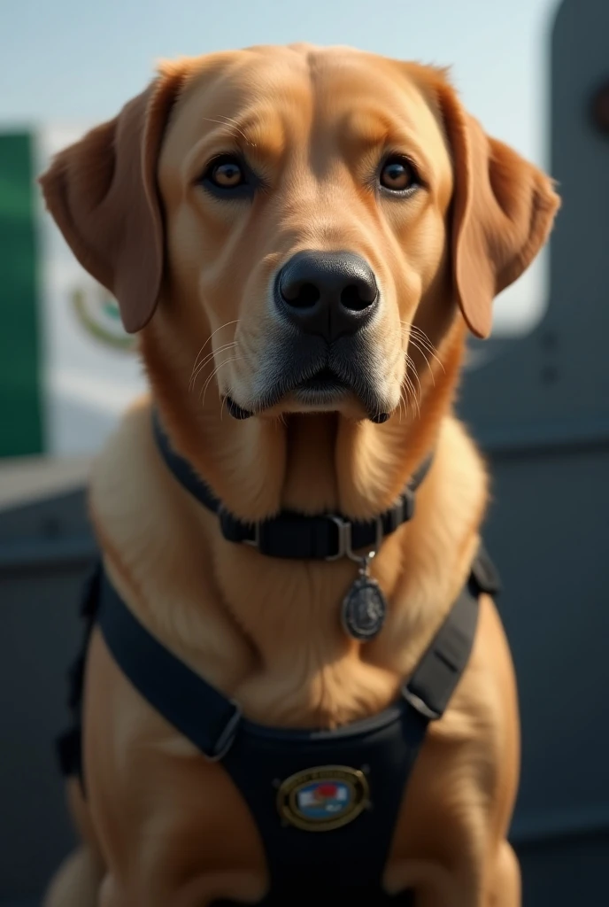  Female rescue dog , Labradora Retriever ,  that belongs to the canine unit of the Mexican Navy