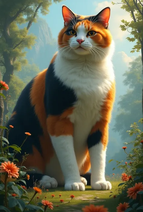 giant calico cat