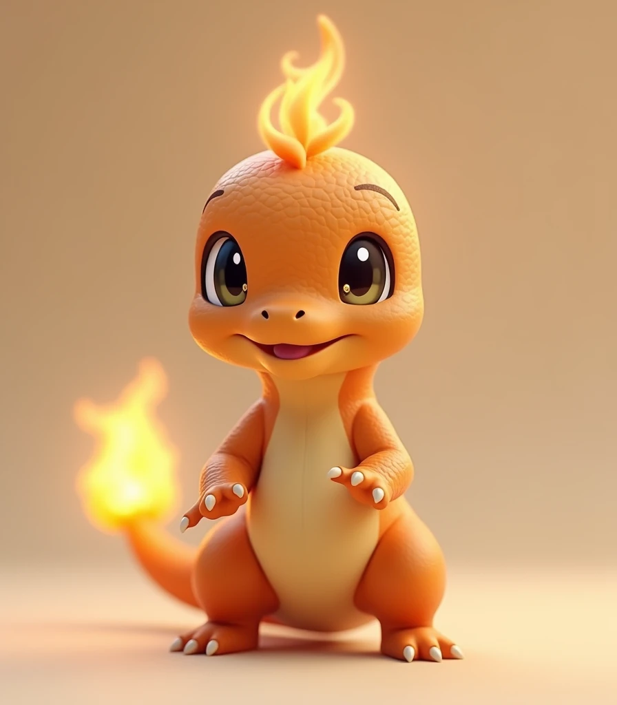 Photorealistic, 8k, Micro charmander female baby, ultra realistic