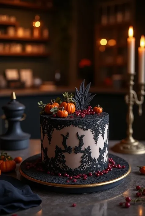  I would like to create a Halloween image for Bella Villa Bakery, In the most sophisticated theme 