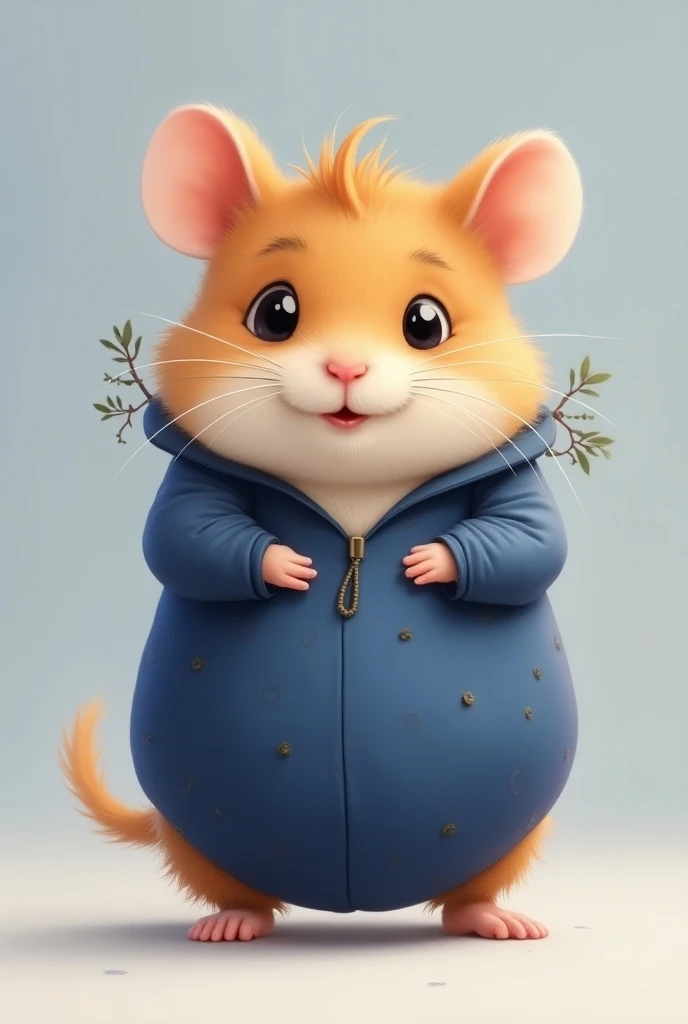 hamster　The blueberry costume is coming　Bipedal