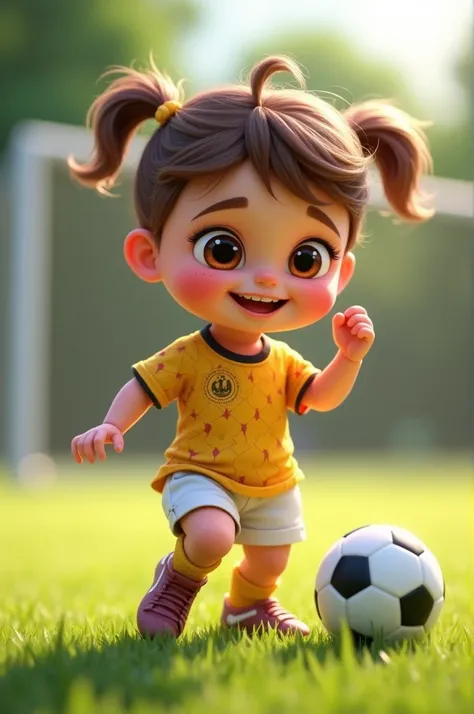 Cute baby Catrin soccer player 