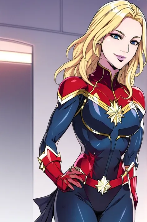 a villain who stole the body of a heroine and now takes advantage of her new body  , this heroine and captain marvel  ,  she wea...