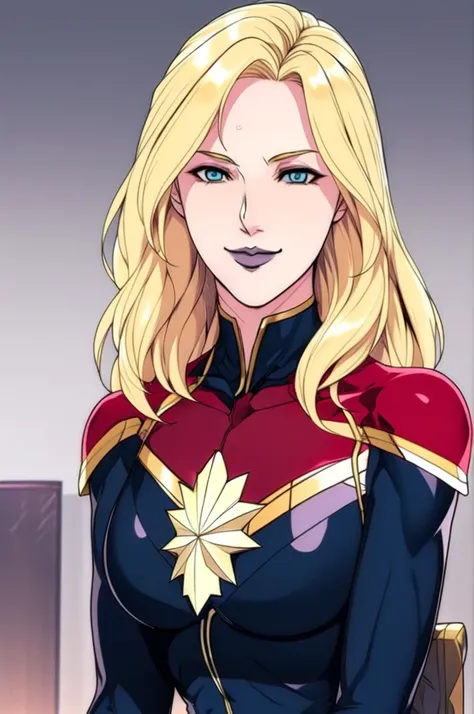 a villain who stole the body of a heroine and now takes advantage of her new body  , this heroine and captain marvel  ,  she wea...