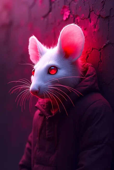  Create SS logo graffiti color neon red white, Ultra realistic details maximum quality image , neon lilac ultra violet wallpaper, special effects, smoke, Alien white rat shh silence 