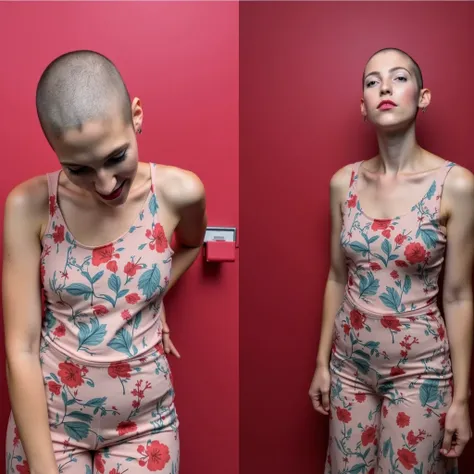 beautiful womans head shaving makeover
