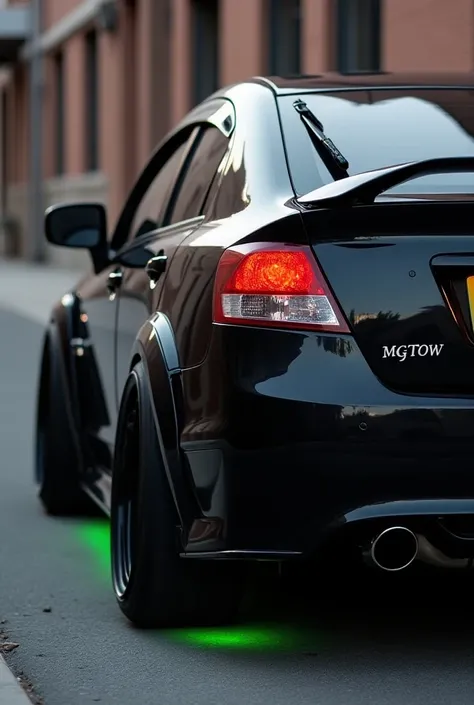  Honda Civic black ,  adhesive on the rear windows, 2007 model ,  slightly lowered, Front, back,  headlight LED , mgtow plates,  neon green LED under ,  18 sports wheels , all sides, rear